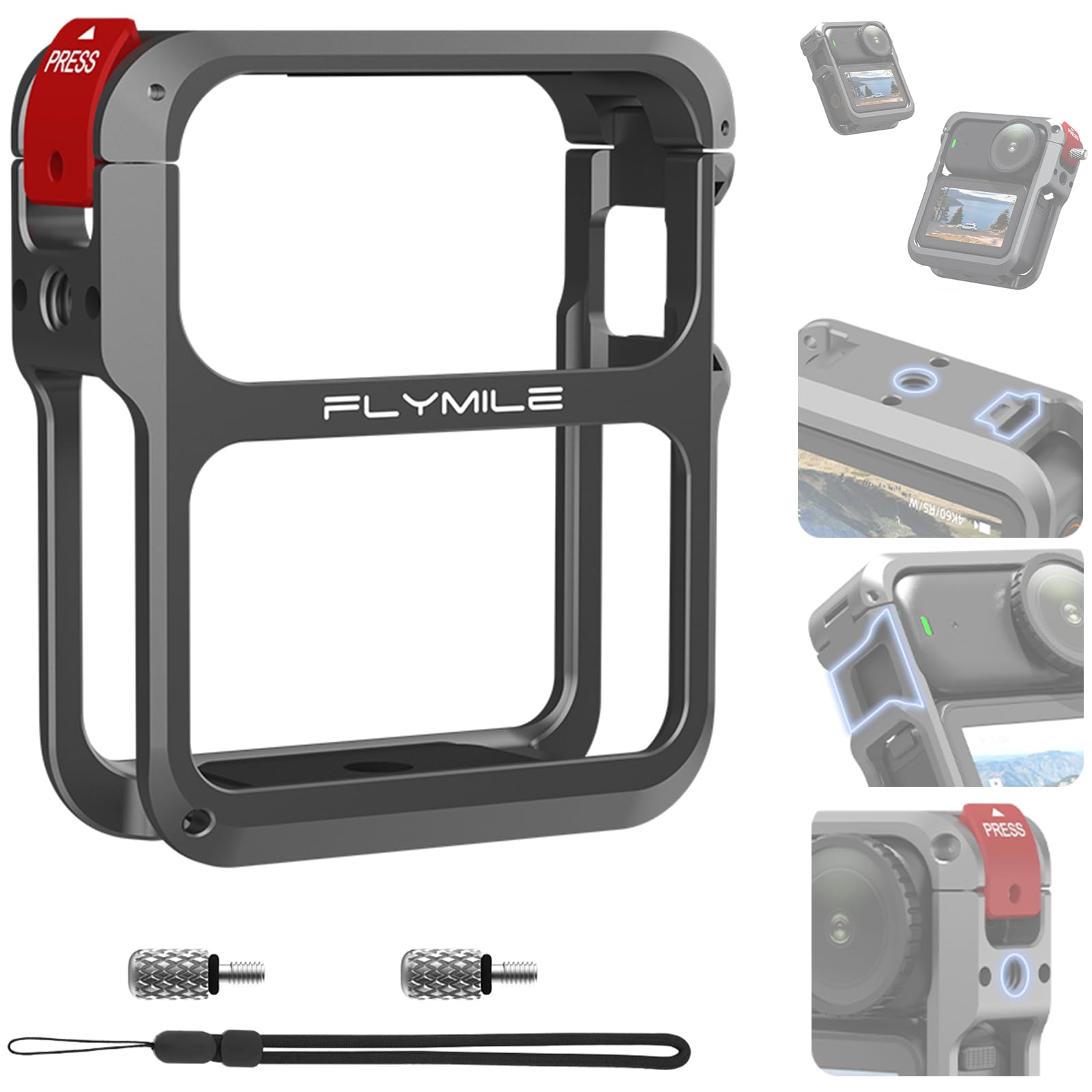 Jaula marco de metal para DJI Osmo Nano con soporte protector de expansión 8