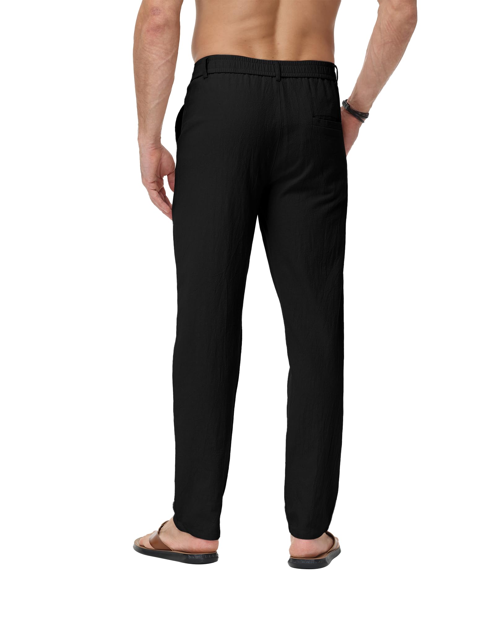 LVCBL Pantalon Homme Été - Léger & Confortable - Pantalon Loisirs/Plage