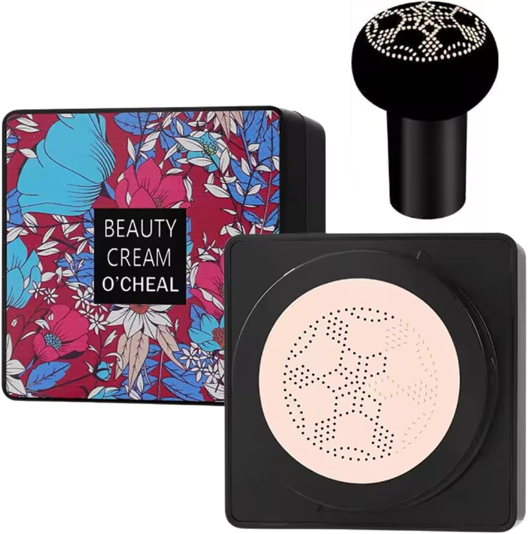 NIKITA.VIVI Mushroom Head Air Cushion CC Cream Foundation Beauty Cream | (#1 Ivory) BB Cream Foundation Makeup Moisturizing Liquid Foundation Concealer Lasting Even Skin Tone Makeup Base Primer 20g