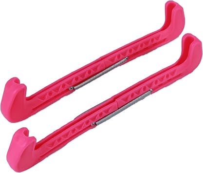 2Pcs Ice Skate Guards, Adjustable Skate Shoes Cover Ice Knife Blade Protective Guard Skate Protector for Ice Skating, Figure Skates Pink