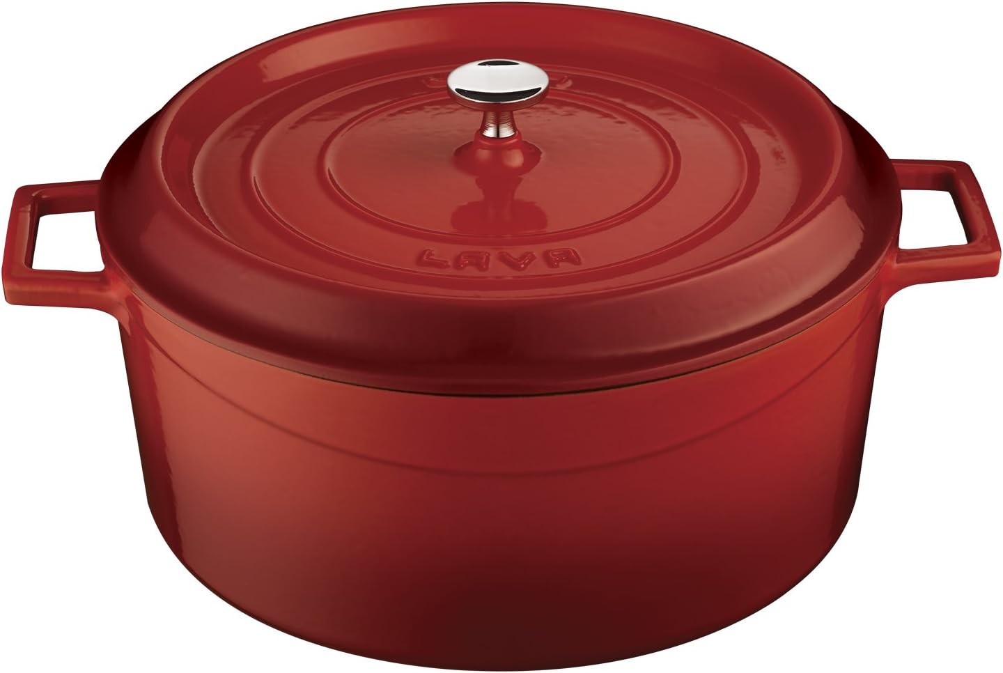 Lava Cookware LVYTC32K2R Casserole Round 320 mm 10.00 LTR Red/Black