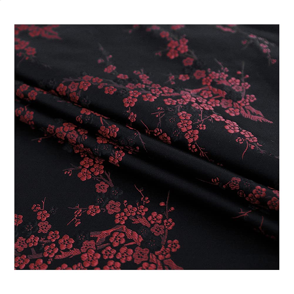 Goonsds Light Brocade Fabric Cheongsam And Kimono Material Satin Fabric For Sewing Diy 75Cmx50cm,C