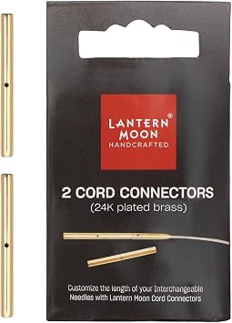 Lantern Moon Interchangeable Cord Connectors Set of 2 1.4" Each Gold