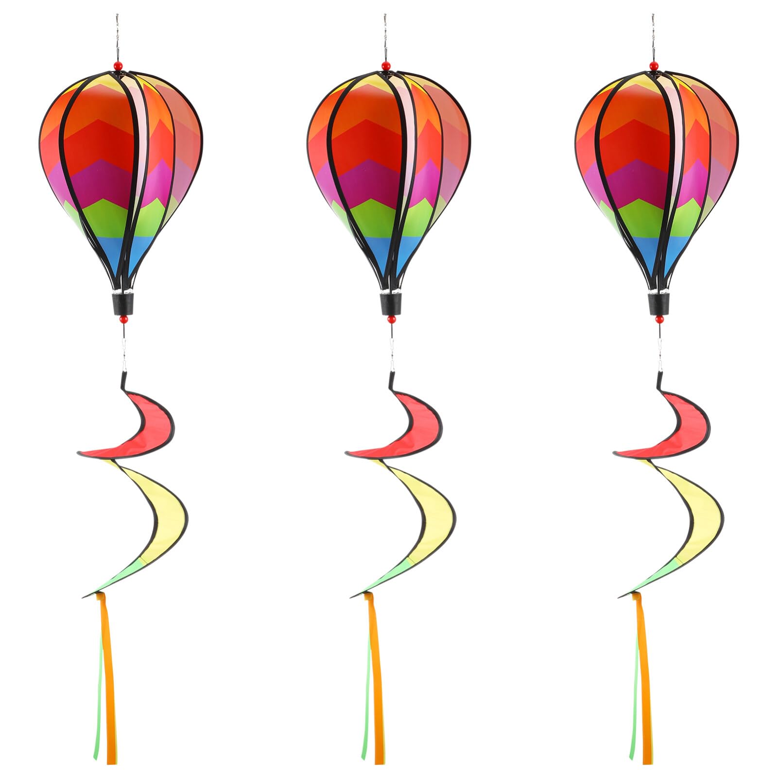 - Set di 3 Girandole a da Appendere, Arcobaleno e Arcobaleno, a Forma di Pallone da, colorato per Esterni, Decorazione da Giardino (Colore Casuale)