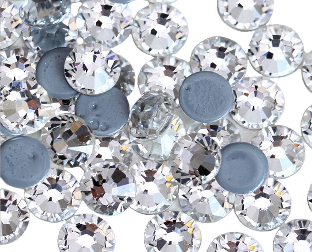 Strass Hotfix En Verre à Dos Plat - Lot De 1440 Pièces - Couleur Violet SS12 - Pour Vêtements, Décorations DIY - Applicateur Non Inclus