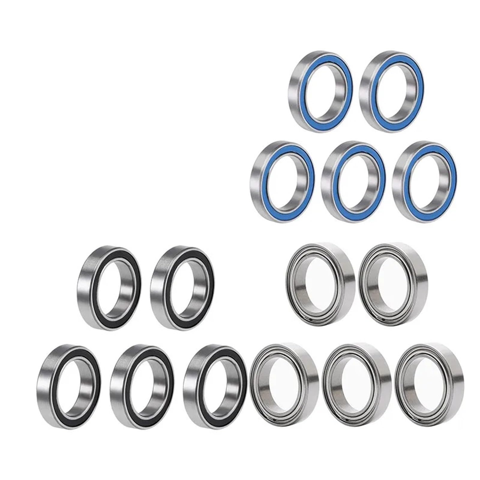 QAZYUIENW 10 Pieces 6701RS 12x18x4 mm ABEC-5 6701 ZZ RS 2RS Ball 6701-2RS Blue Sealed deep Groove Ball Bearing(6701-2RS black)