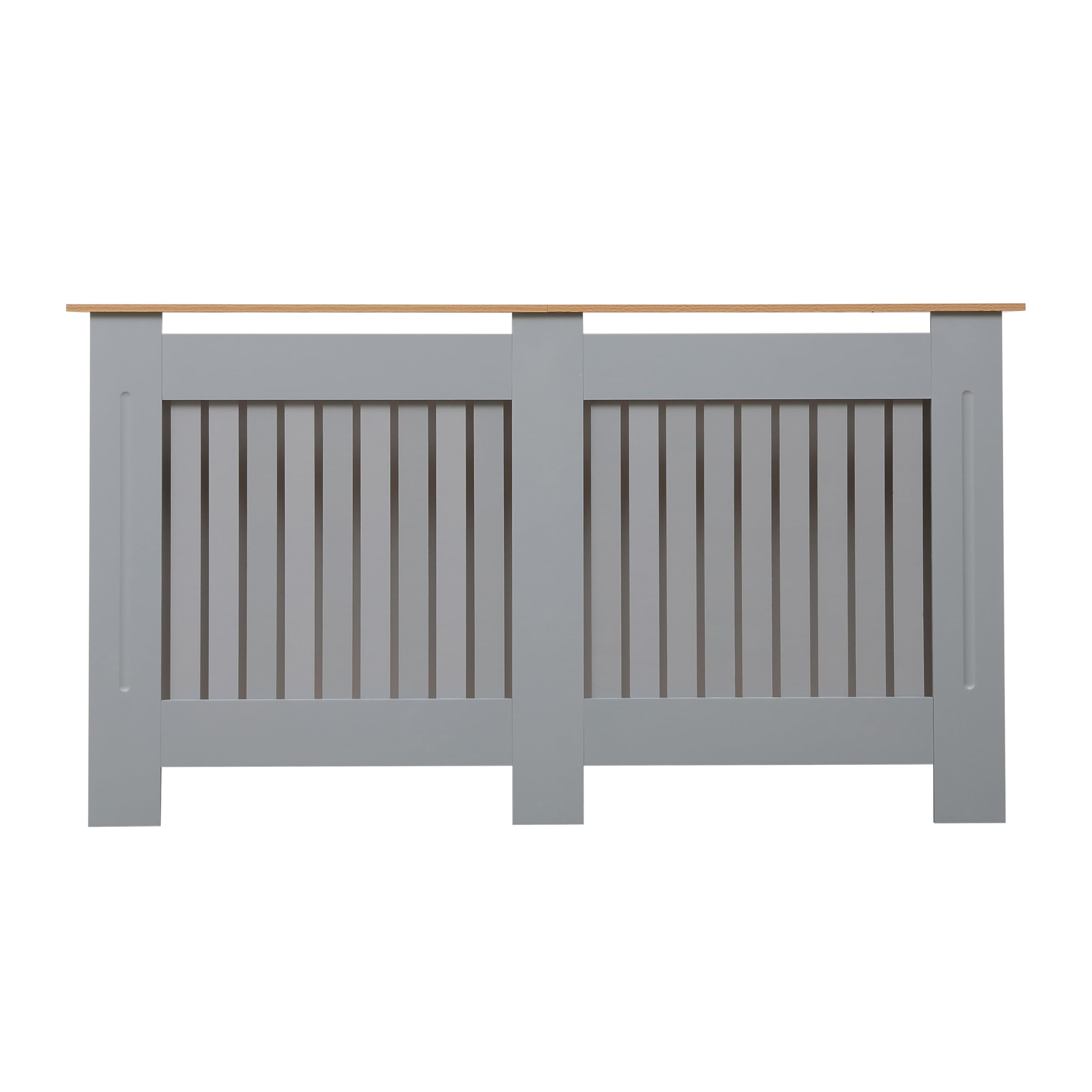 AVC Designs Large Radiator Cover Modern Design Vertical Slats Grey/Oak… — image 1