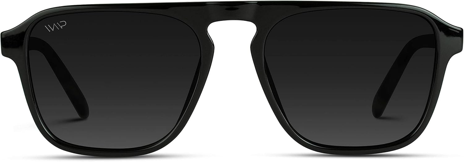 WearMe Pro Polarized Modern Aviator One-Bridge Square Mens Sunglasses - Image 2
