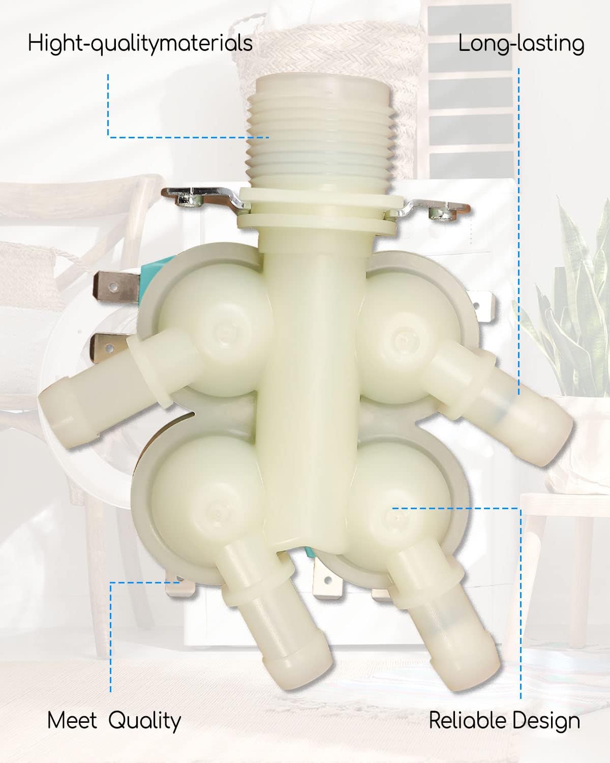 Cold Water Inlet Valve Fit for Samsung Washing Machine Replace DC62-00214M 2979589 AP5623062 PD00005798 PS4208704 EAP4208704, Washer Water Inlet Solenoid Valve