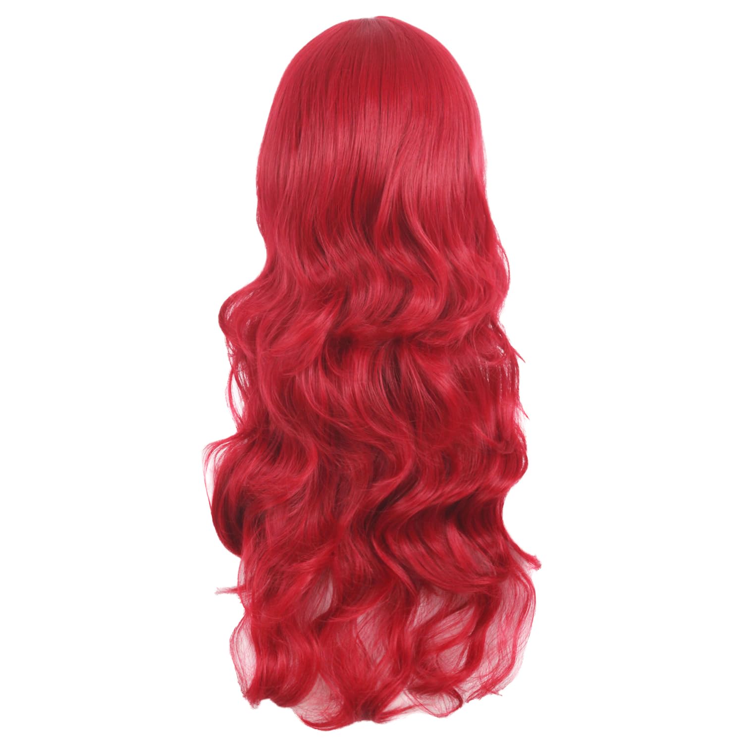 MapofBeauty 28 Inch/70 cm Charming Women Side Bangs Long Curly Full Hair Synthetic Wig (Bright Red), 21-22 inches - Image 4