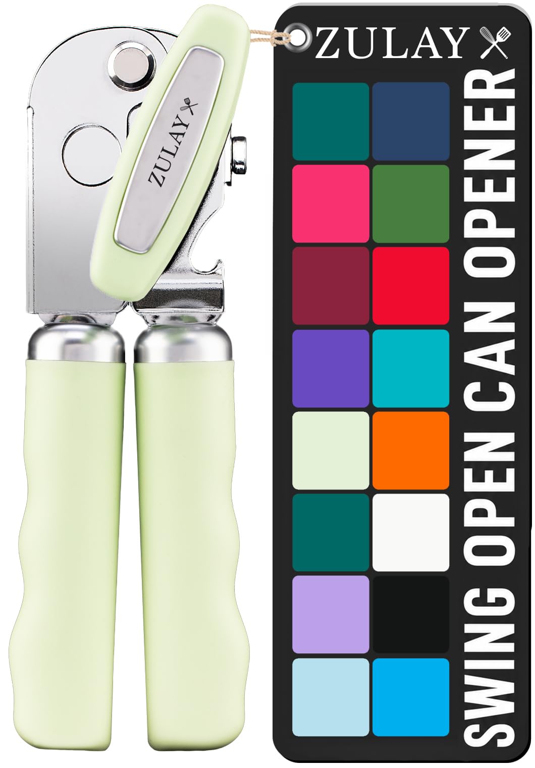 Zulay Kitchen Stainless Steel Swing Open Manual Can Opener Comfortable Grip