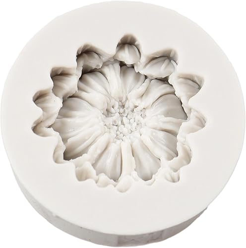 Miniatura 6 de QDMOLDS Molde de silicona para fondant de margarita, crisantemo para decoración de pasteles de chocolate, decoración de cupcakes, pasta de goma de