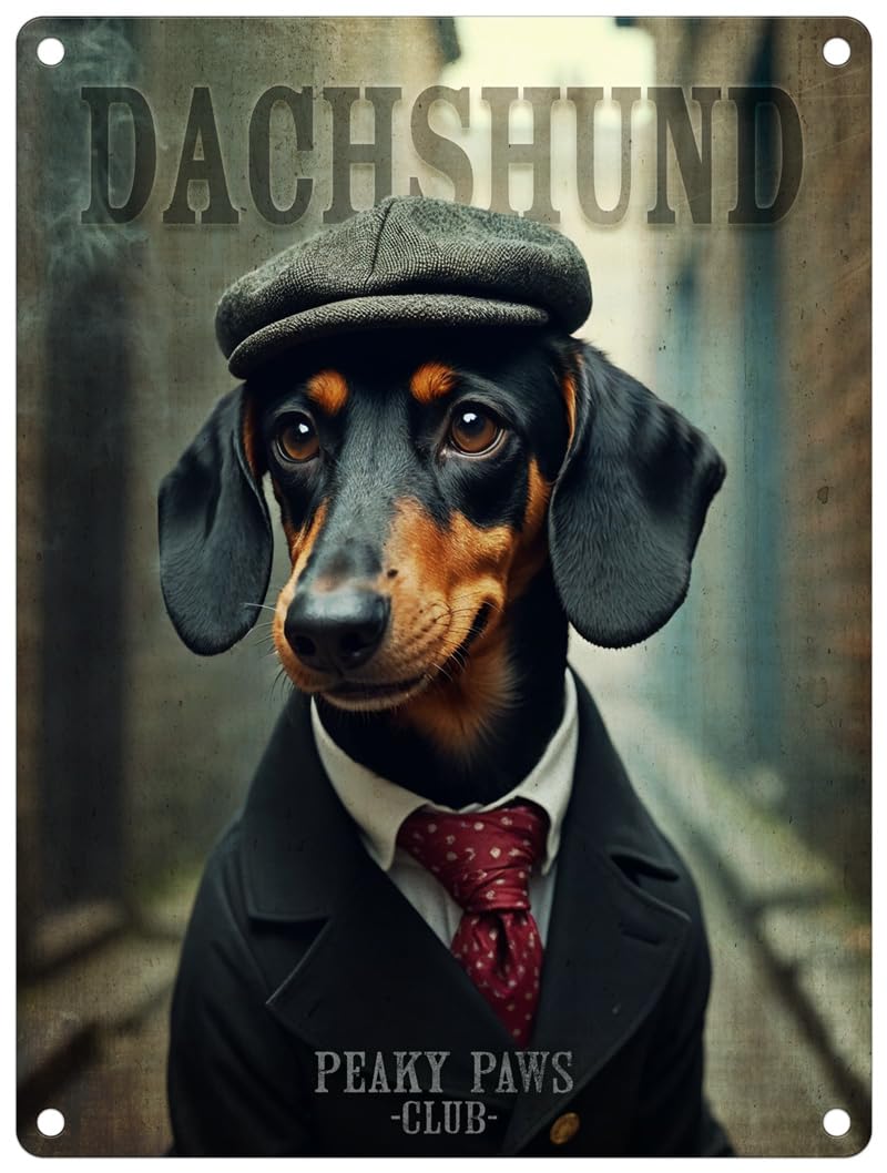 The Original Metal Sign Dachshund Small (150 X 200Mm) Metal Sign - Peaky Paws Club