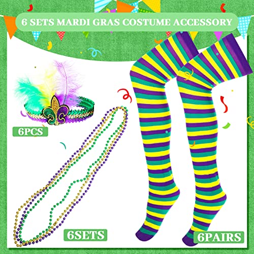 Kigeli 6-Set Mardi Gras Costume Accessory Kit #TOP12