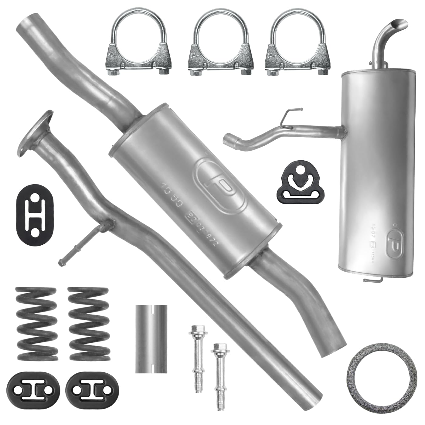 POLMOstrow Auspuff für Nissan Qashqai 1 I J10 2006-2014 | Mitteltopf und Endtopf, Motoren: 2.0, Fließheck