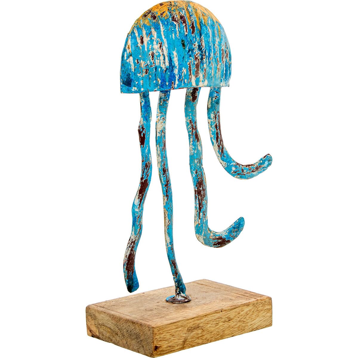 Alexandra House Living Figura Decorativa Azul Hierro Medusa 18 x 10 x 32 cm