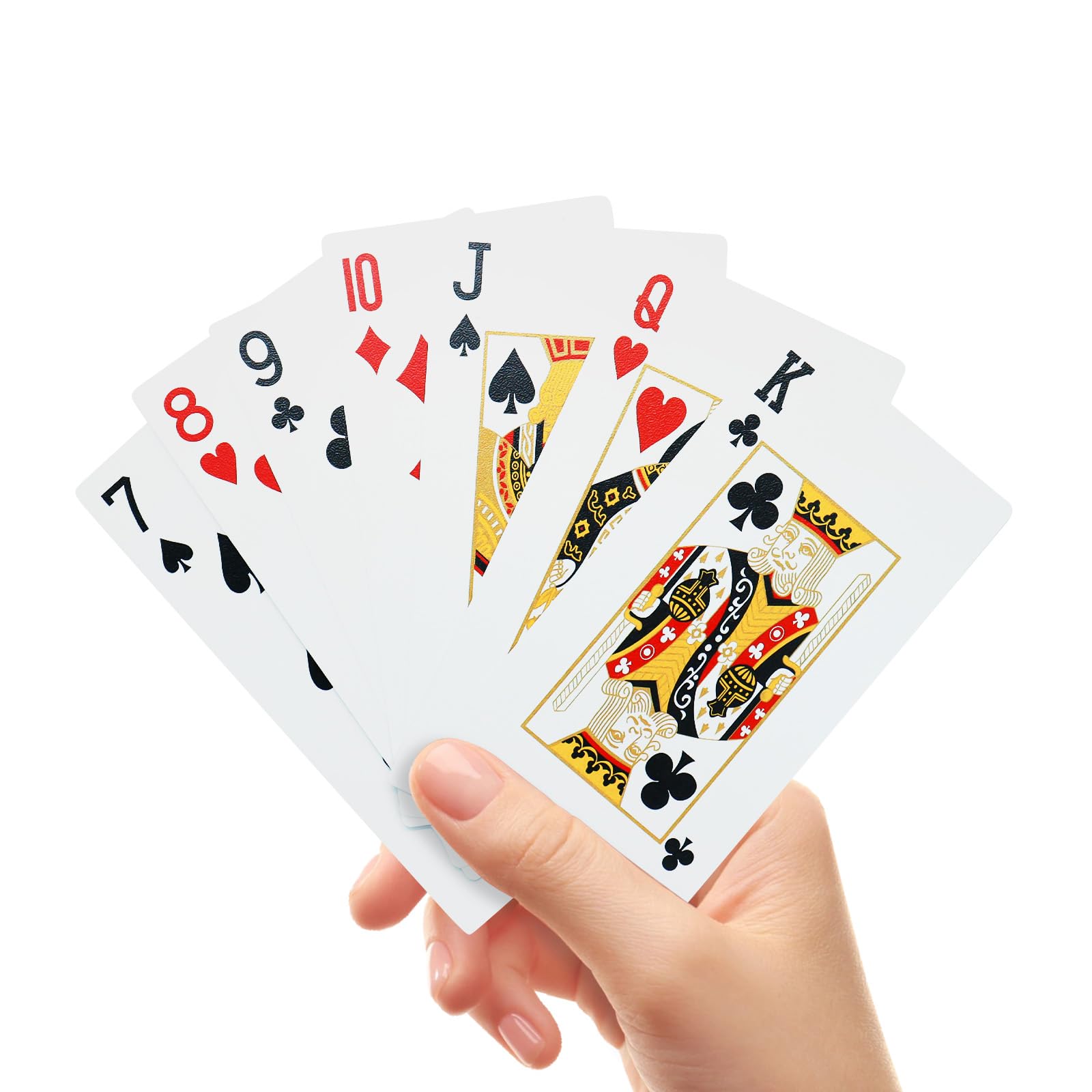 PVC Playing Cards | Waterproof &amp; Durable | Deck of Cards | Easy to Shuffle, Smooth Edge Poker Crads for Blackjack, Family Game Night &amp; Card Games, Fun for All Ages