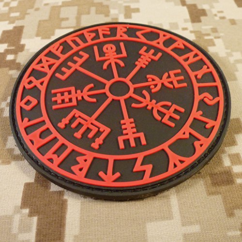 Parche Vegvisir Viking PVC Brújula Norse para Mochilas miniatura 2