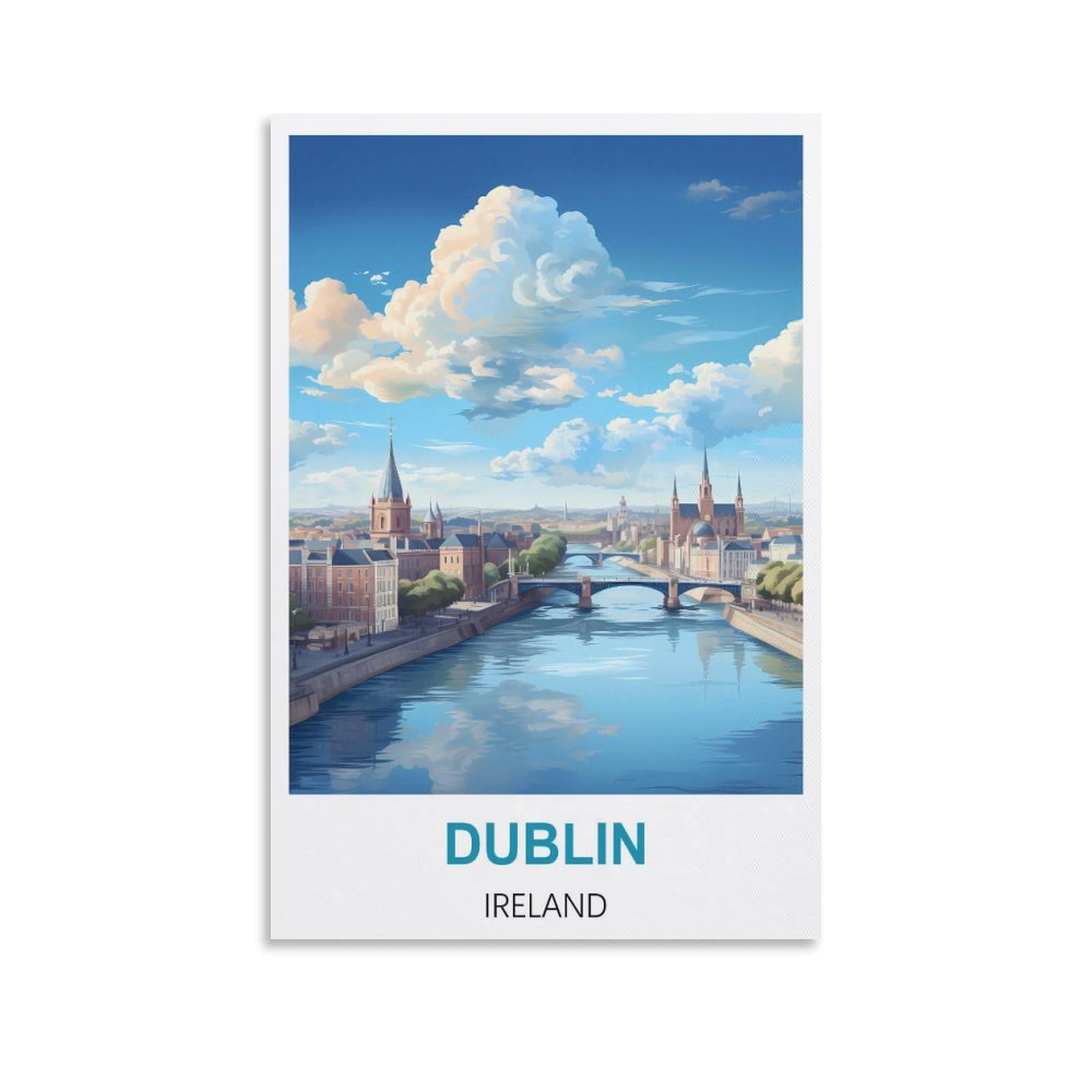Vintage Metal Tin Sign Funny,Dublin Ireland Vintage Signs Home Kitchen Rustic Travel Metal Signs Wall Art Decor 15x30cm