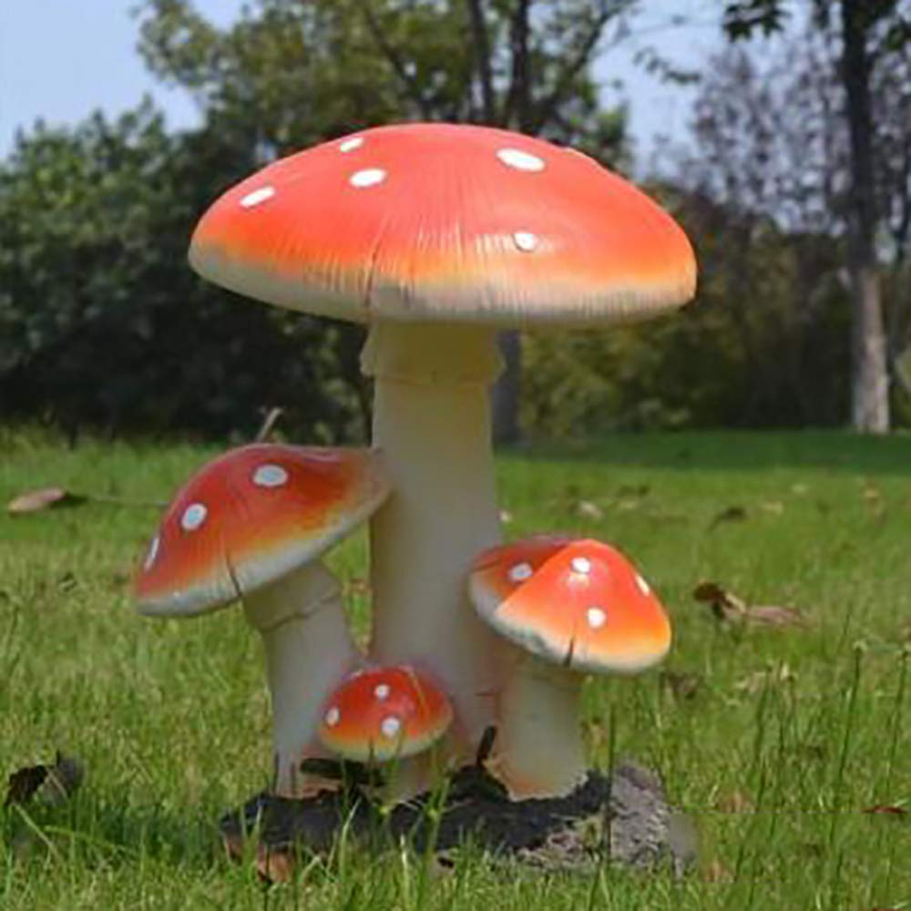 Simulazione di Ornamenti da Giardino Grande Decorazione di Funghi Giardino di Sculture in Resina da Giardino