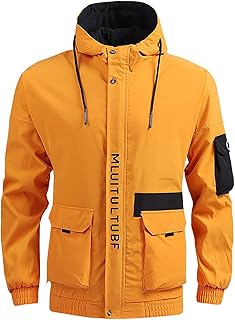 Rain Jacket Men's Waterproof with Hood Bicycle Raincoat Foldable Packable Trekking Jacket Thin Wind Jacket Ultralight Breathable Outdoor Jacket Rain Poncho Windbreaker Transition Jacket Raincoat