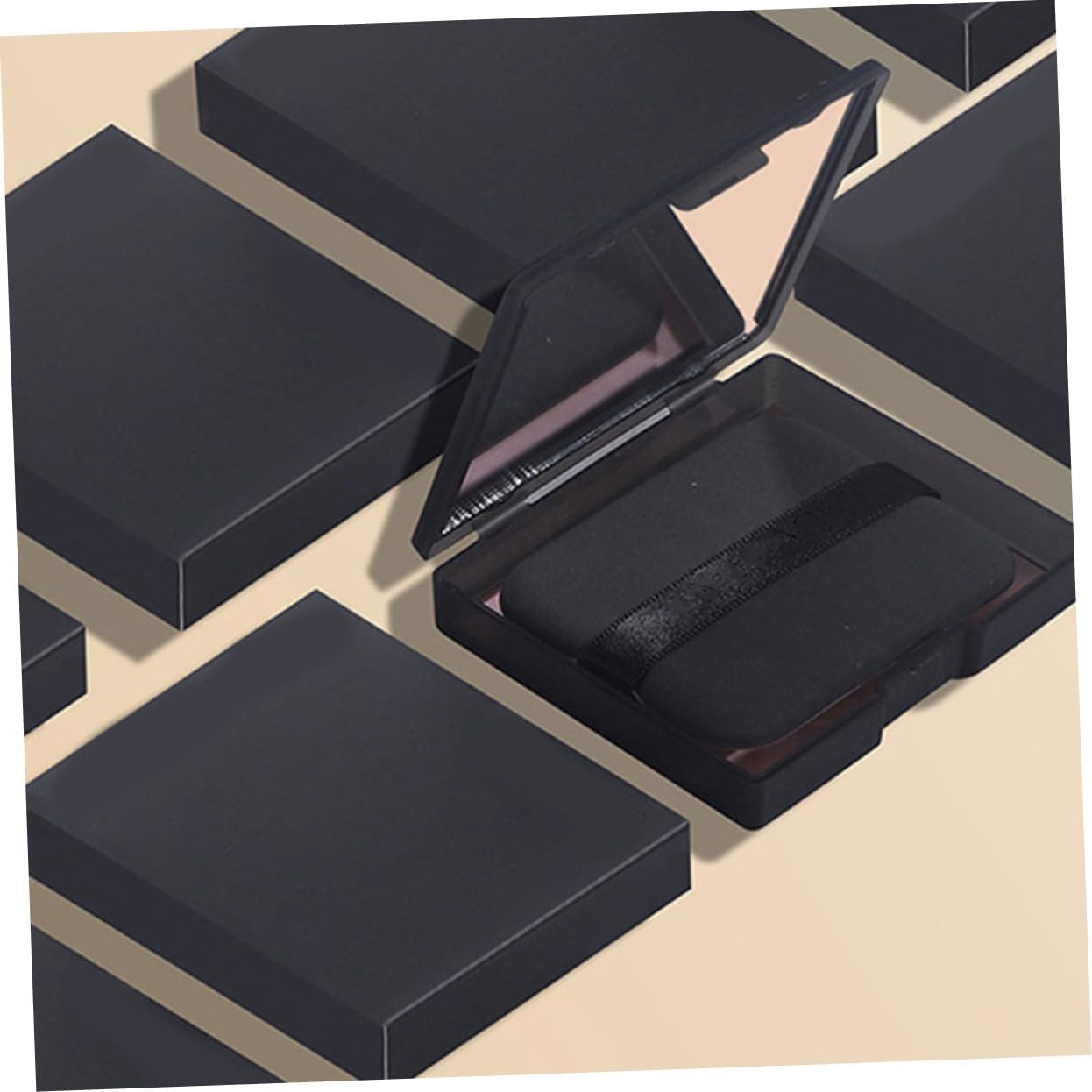 Oil Absorbing Sheets with Mirror Case 2-Piece Makeup Oil Control Paper for Oily Skin Compact Facial Blotting Paper for Travel