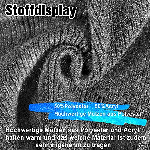 HASAGEI Wintermütze Atmungsaktiv Strickmütze Winter Thermo Mütze Weich Sportmütze Skimütze für Herren und Damen Outdoor