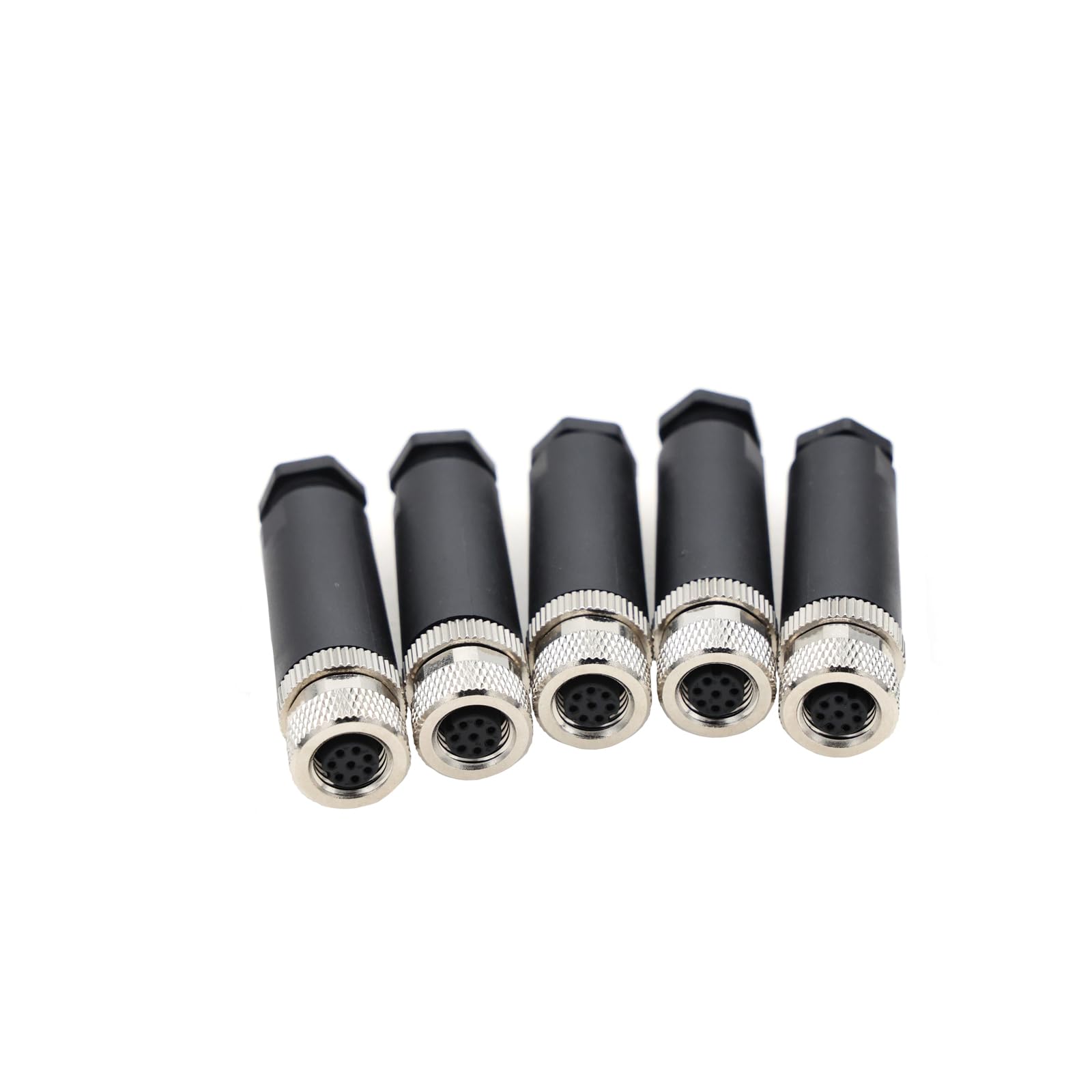 ZBLZGP M8 8 Pin Waterproof Connector Straight Female A-Code Screw Threaded Coupling Electrical Cable Sensor Outdoor Solder Terminal Plug Cable for Automation Fieldbus Module 5Pack - Image 3