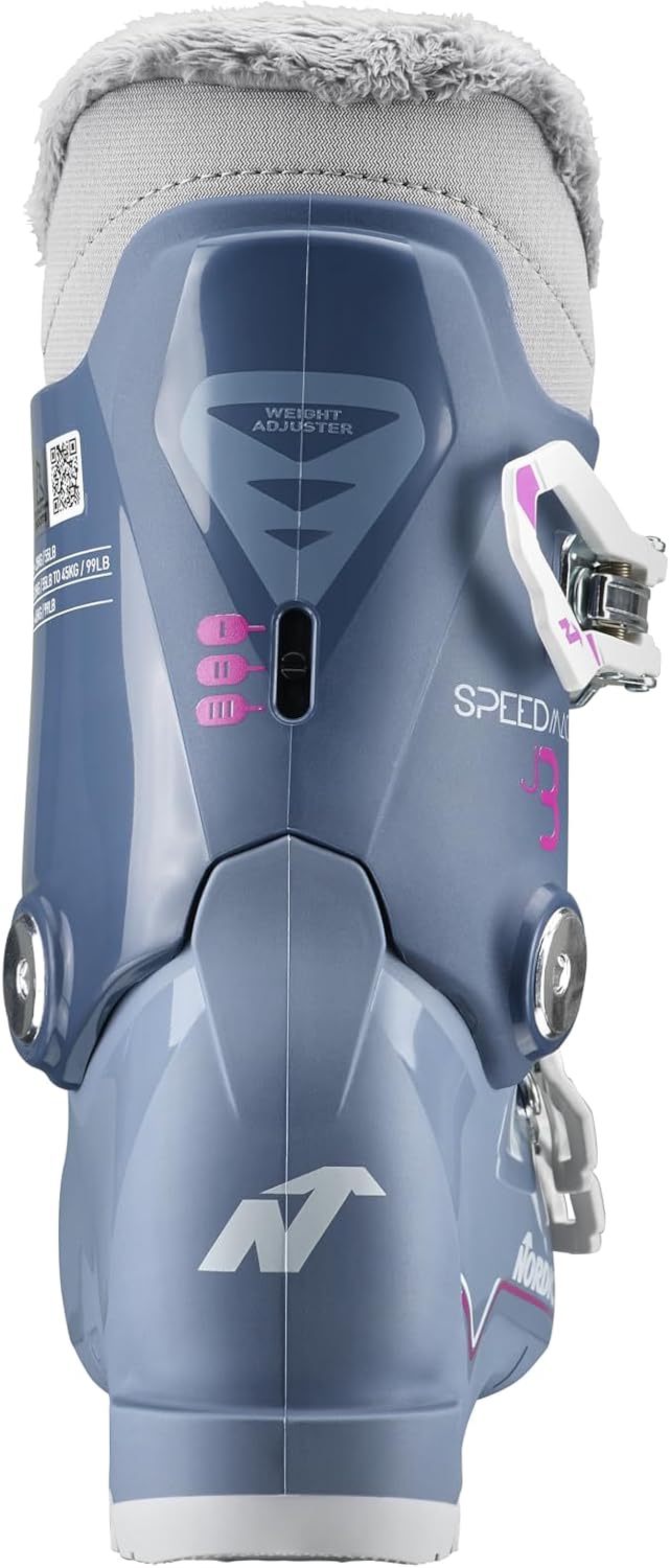 Nordica Speedmachine J3 Kid's Ski Boots | Youth, Soft Flex, Heat Moldable Liner, High Volume, Beginner