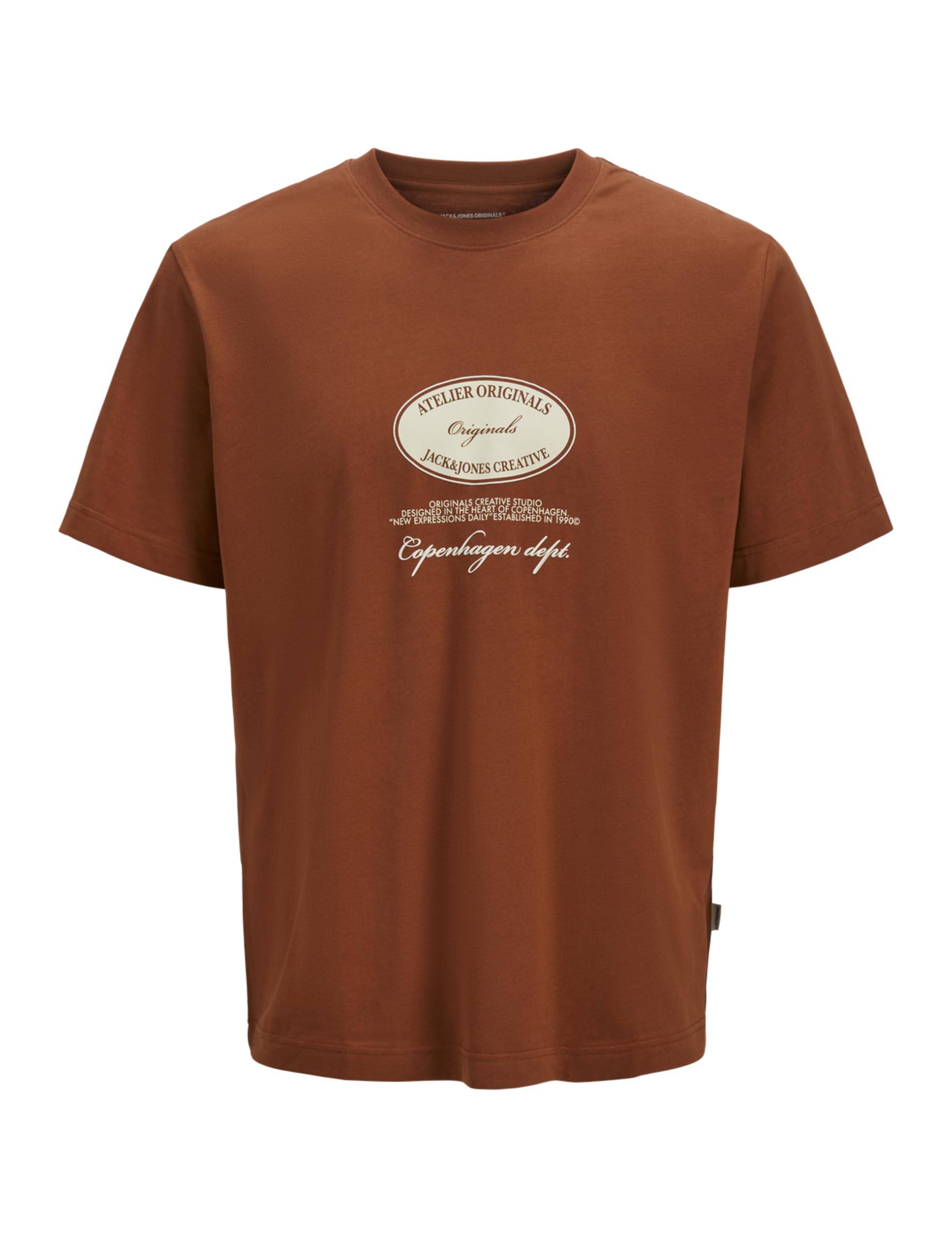 JACK & JONES Jorboston Front Back Tee SS Crew Neck, Arabian Spice, M