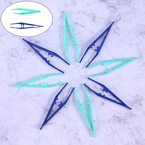 24 Pcs Disposable Plastic Tweezers - First Aid Forceps Kit