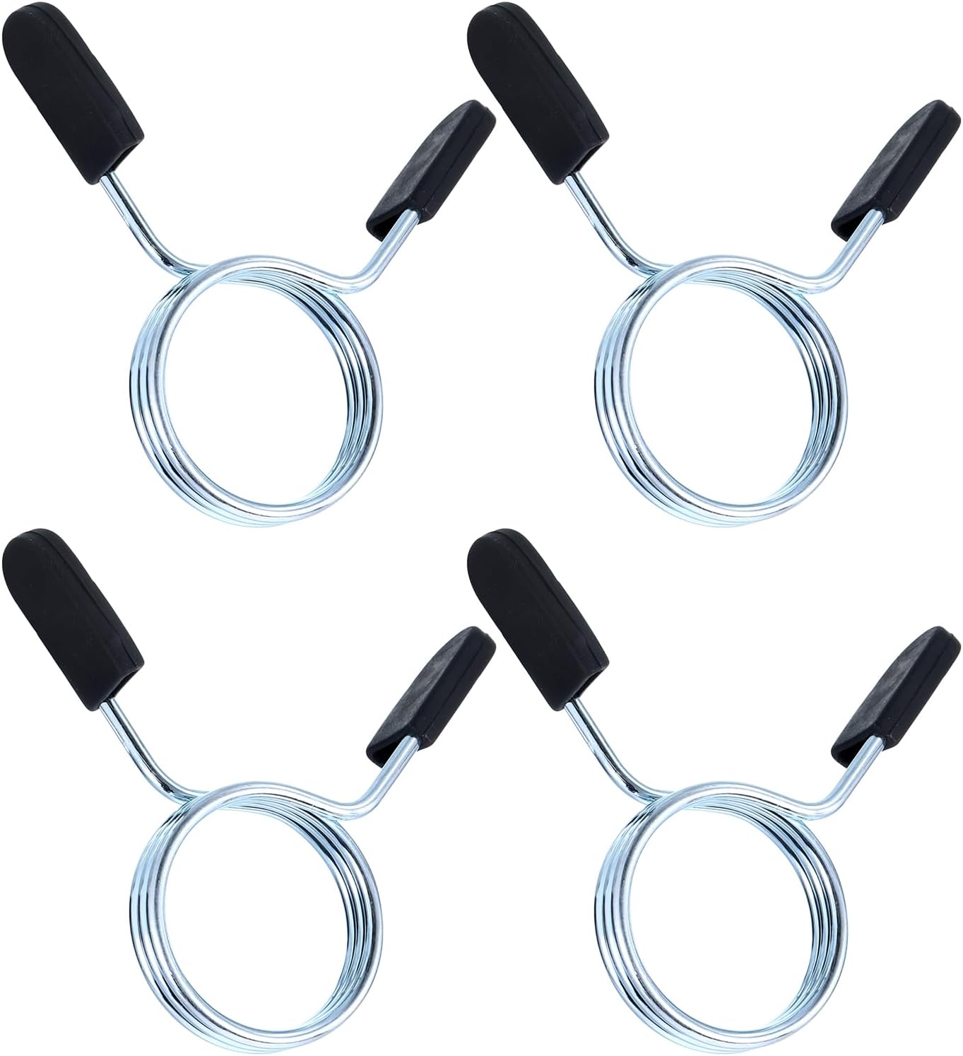 uxcell Barbell Spring Clip, 2 Inch Weight Bar Clips Barbell Clamps Spring Lock Collars Fitness Equipment for Strength Training, Working Out, 4Pcs