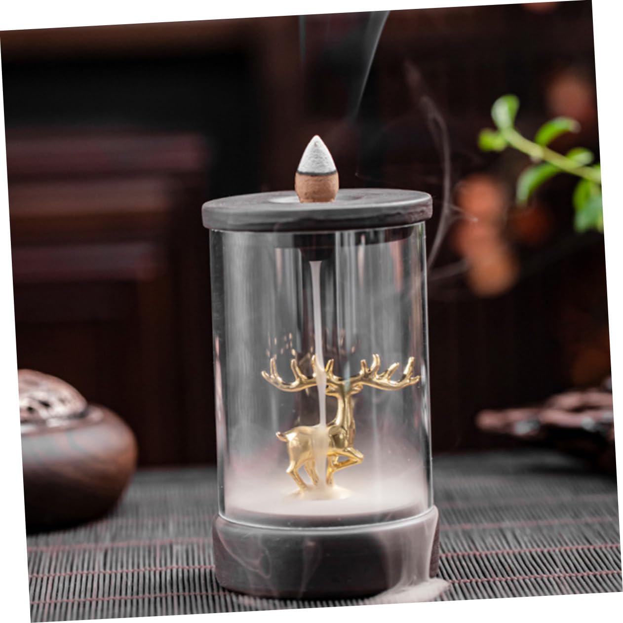 Rückfluss-räuchergefäß Dreidimensionaler Verarbeitung und Elegantes aus Violettem Ton Acryl Abgerundeten Kanten für Sauna- und Yoga-raumdekoration