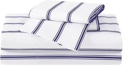 Miniatura 9 de Truly Soft Everyday SS3864WGKG-4700 - Juego de sábanas de microfibra y fundas de almohada, colección Ticking Stripe, color blanco y gris
