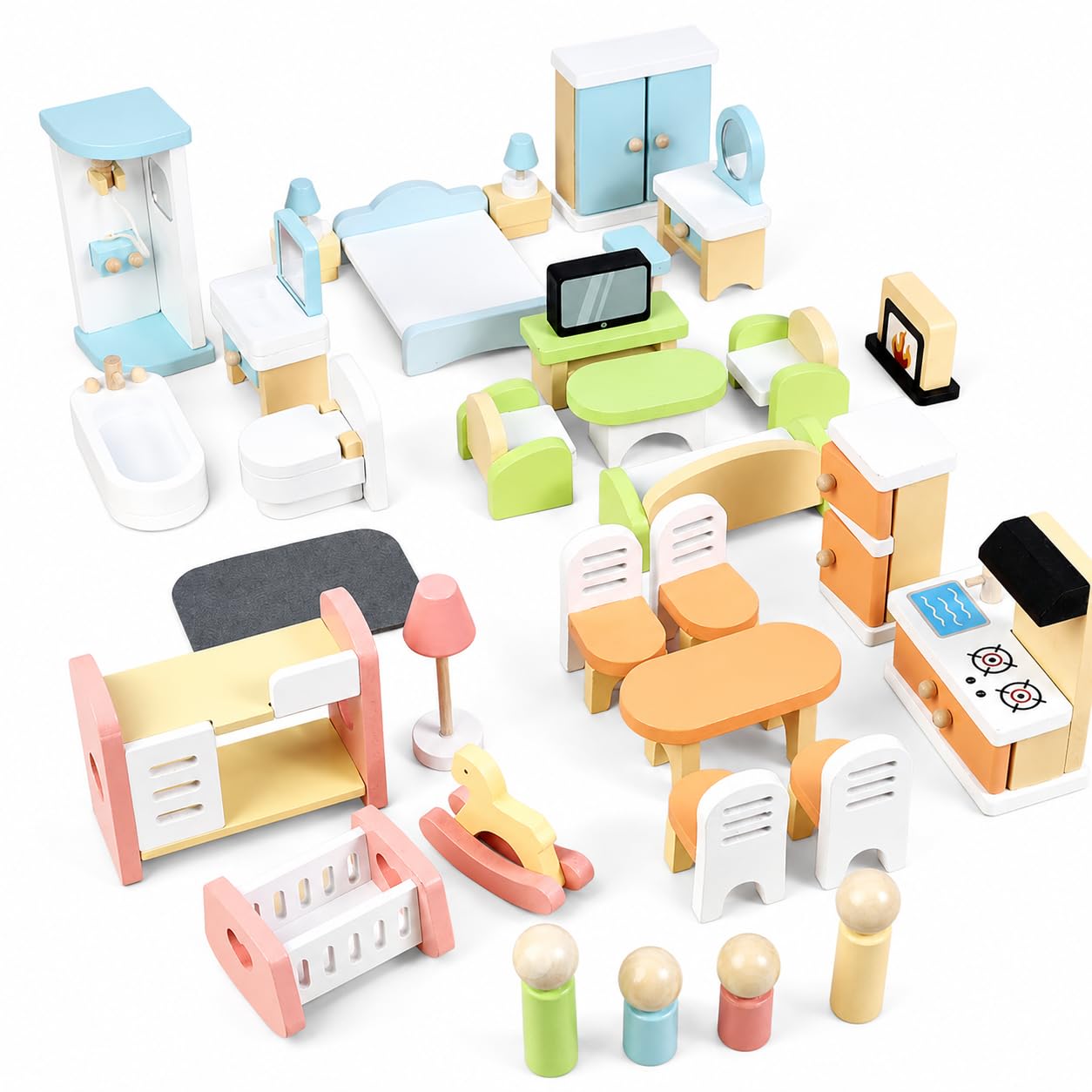 Puppenhausmöbel Set aus, WW-Möbel 1.7