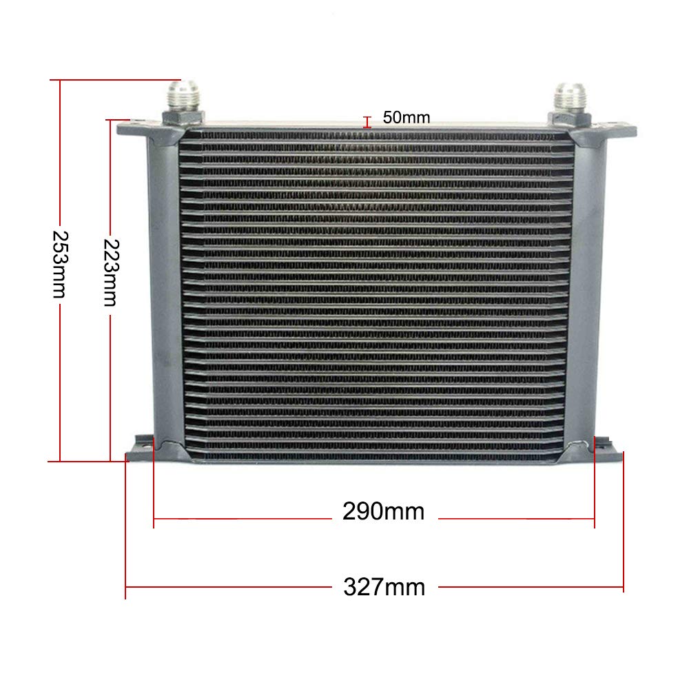 Amazon | PQYRACING 汎用 オイルクーラー コア AN10 30段 薄型
