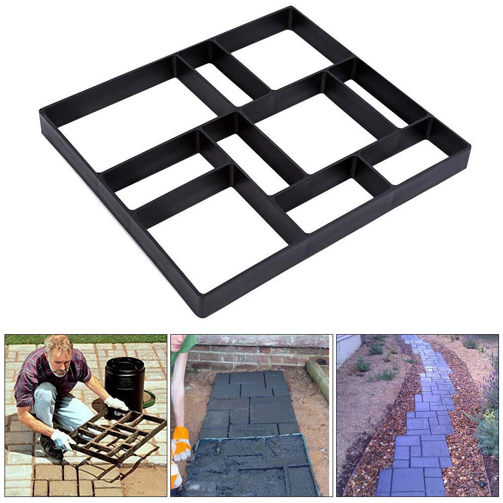 Estink Molde para Cemento, Molde para Hormig¨®n, Molde para Hacer Pavimentos/Caminos/Suelos de Jard¨ªn, Patio, BALC¨®n, Terraza, de Pl¨¢ Resistente, 45X40X4cm