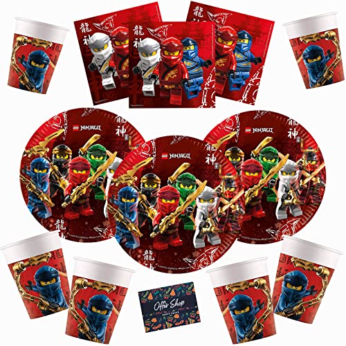 Ninjago Party Supplies - Vaisselle de fête d'anniversaire pour 8 invités Cover