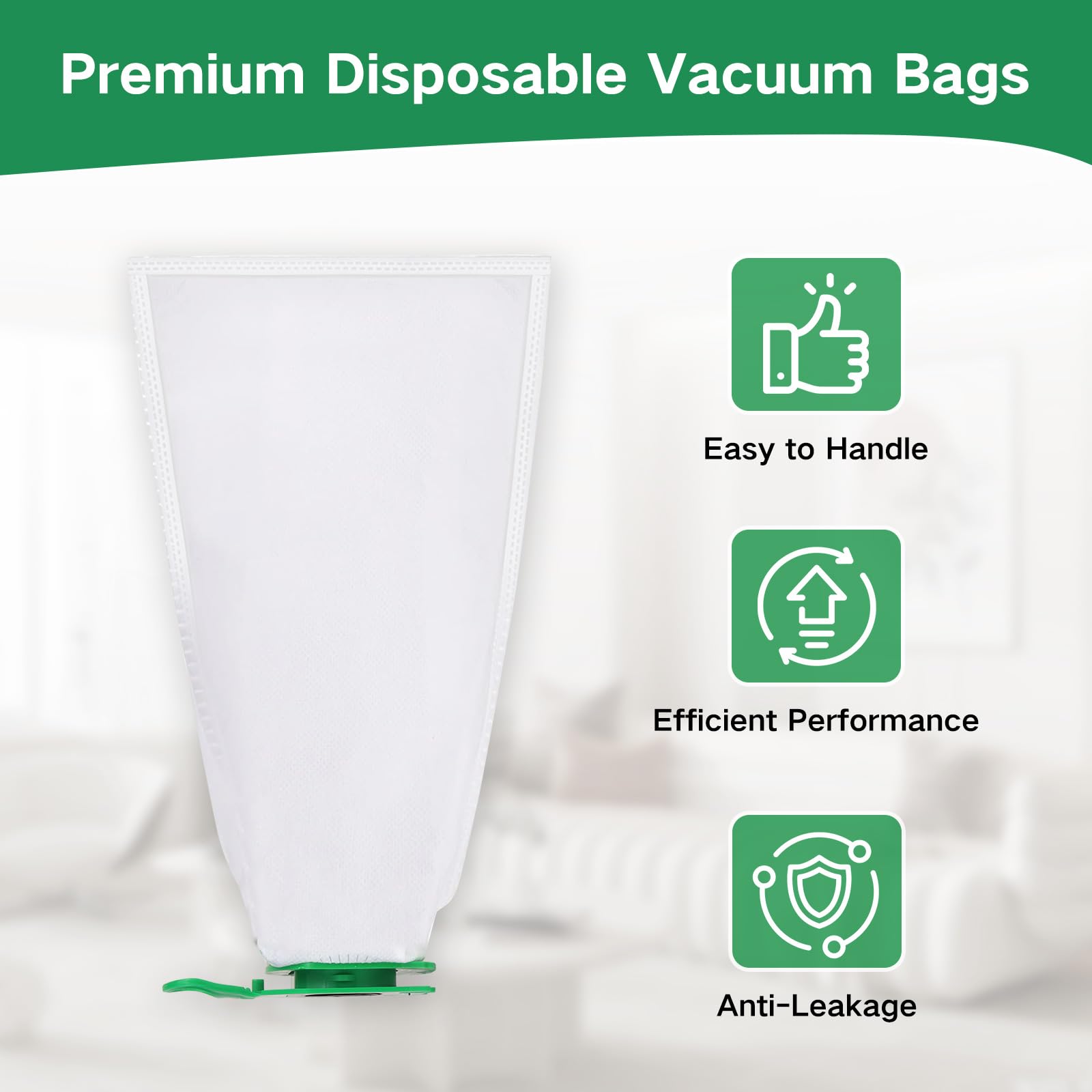 Sacchetti per aspirapolvere per Vorwerk Kobold VB100 FP100 a batteria | 12 sacchetti per aspirapolvere con 3 filtri di protezione del motore, accessori di ricambio VB 100 FP 100 sacchetti