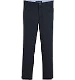 Boys Flat Front Twill Blend Dress Pants, Kids School Uniforms