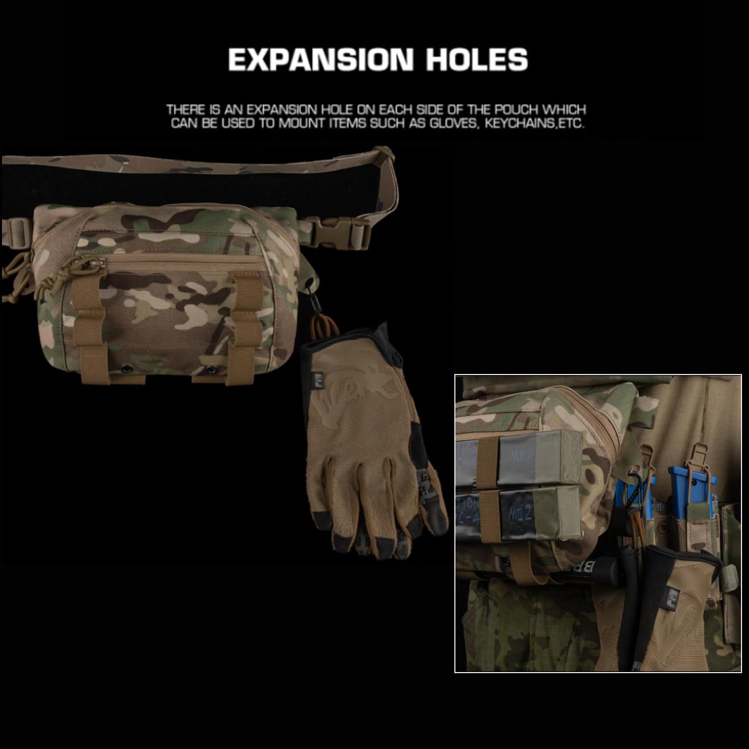 Tactical Drop Pouch Fanny Pack,Utility EDC Large Multi-Purpose Waist Bags for Tactial Vest Chest Rig