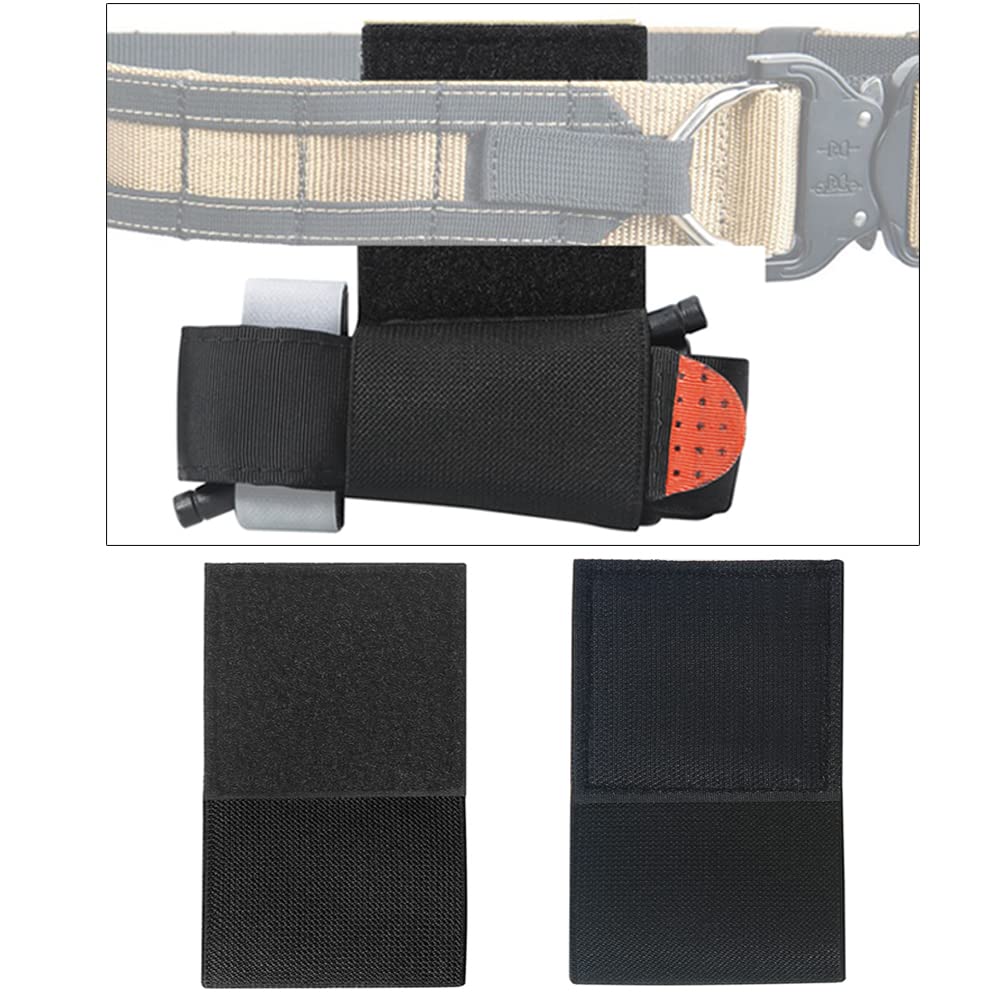 2 Packs Elastic Tourniquet Holder TQ Holster Pouch Retention Loop for Tactical Vest Chest Rig Duty Belt with Hook & Loop Panel Black
