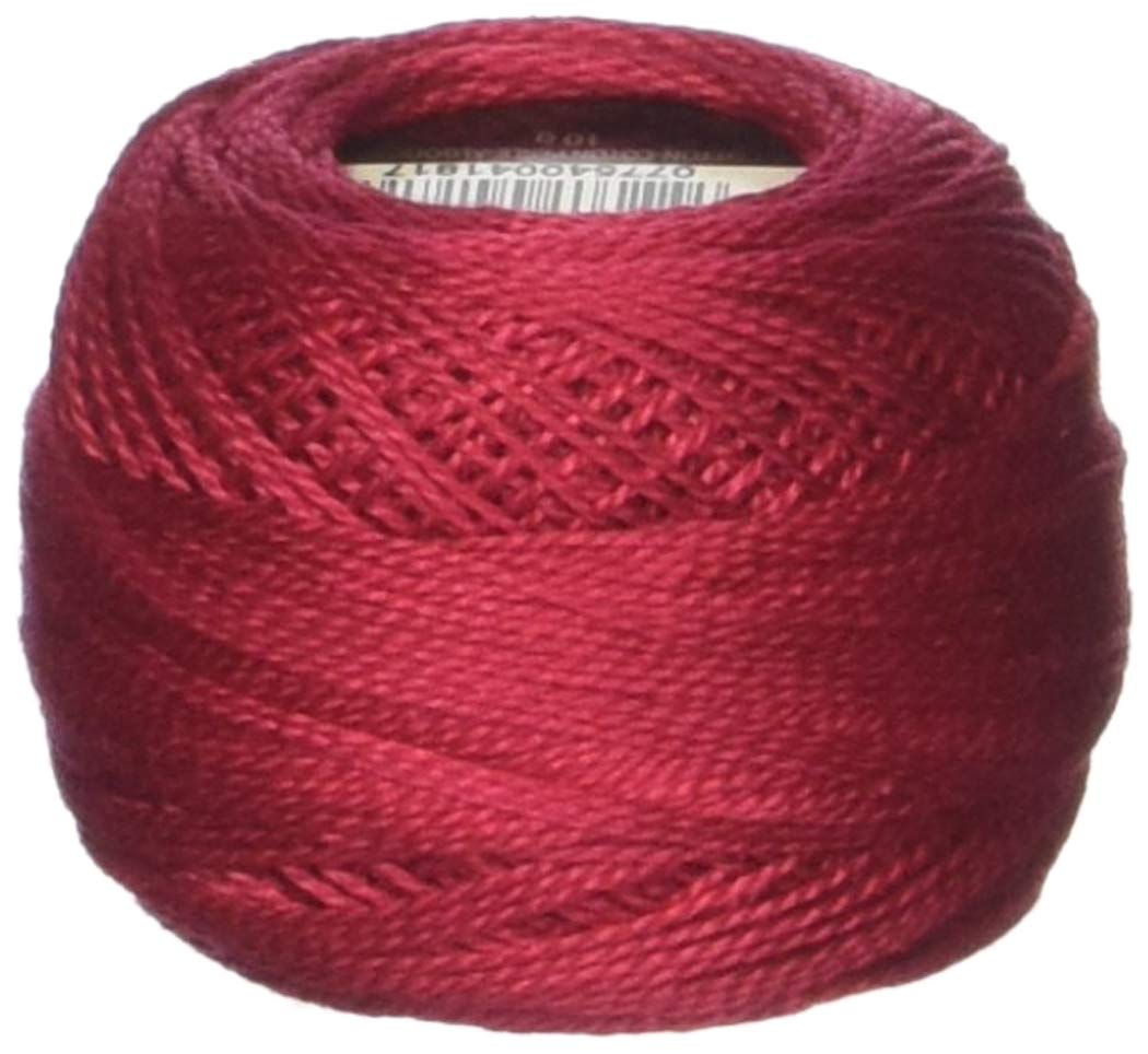 Dmc Pearl Cotton Ball Size 8 87Yd-Medium Red 116 8-304 White,Red