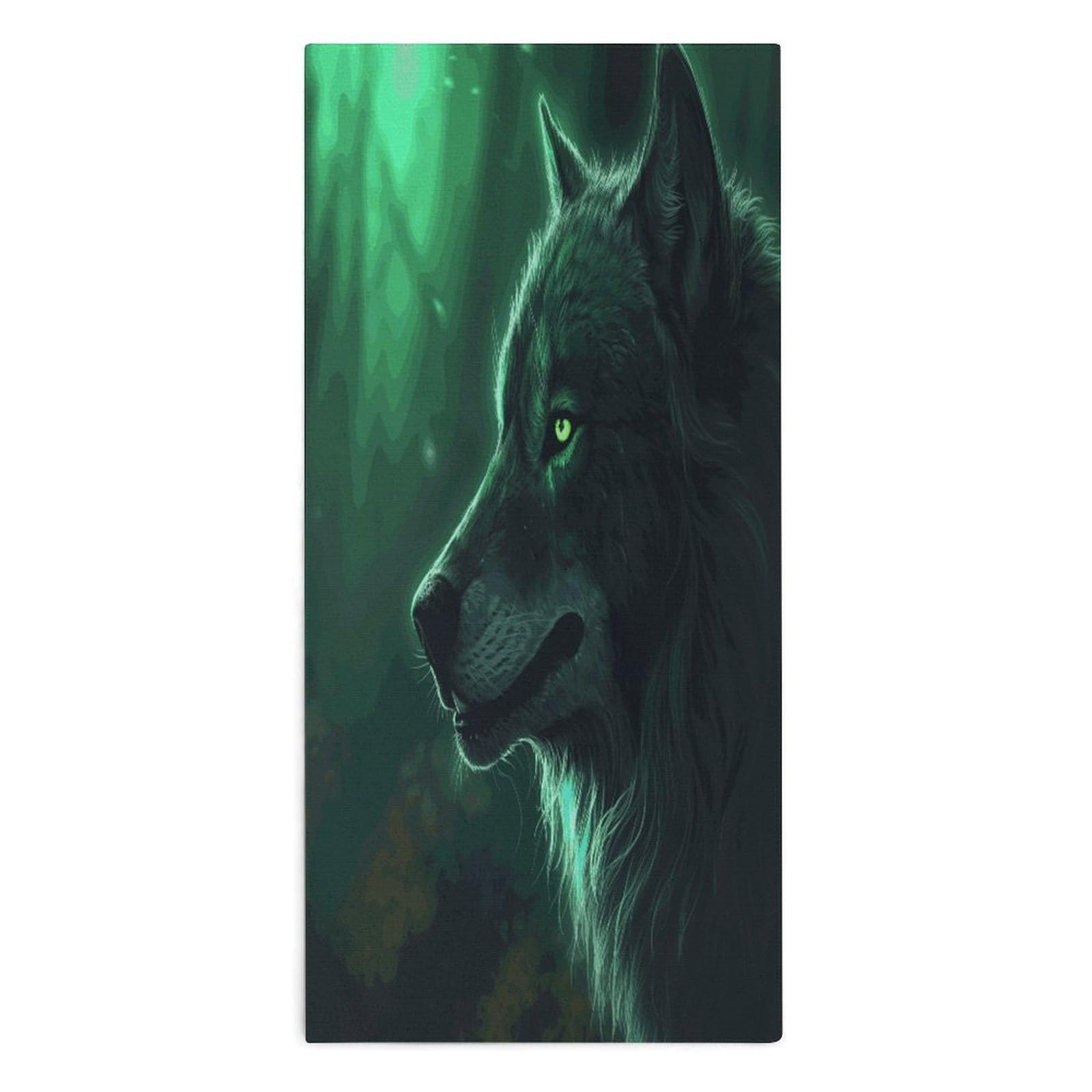 Btcowzrv Style Green Wolf Bath Towel Beach Towels Shower Towel