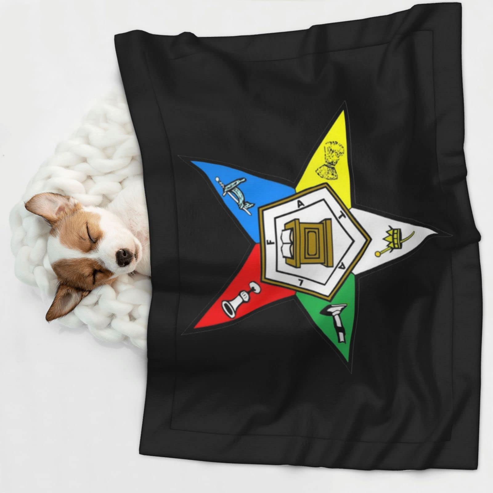 OES Eastern Star Soft and Cozy Pet Blanket for Dogs and Cats - Versatile and Comfortable Large