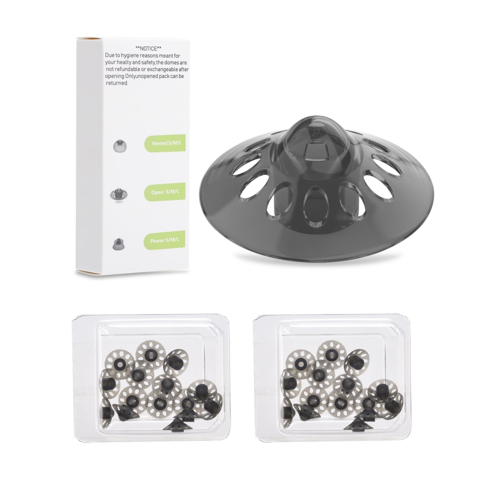 30 pcs Phonak Open Hearing Aid Domes, Phonak Open 4.0 Dome Large Hearing aid Domes phonak Hearing Aid Domes for Phonak Audeo Marvel Paradise Lumity Accessories(Open 4.0 Dome Large 0.43 inch=11mm)