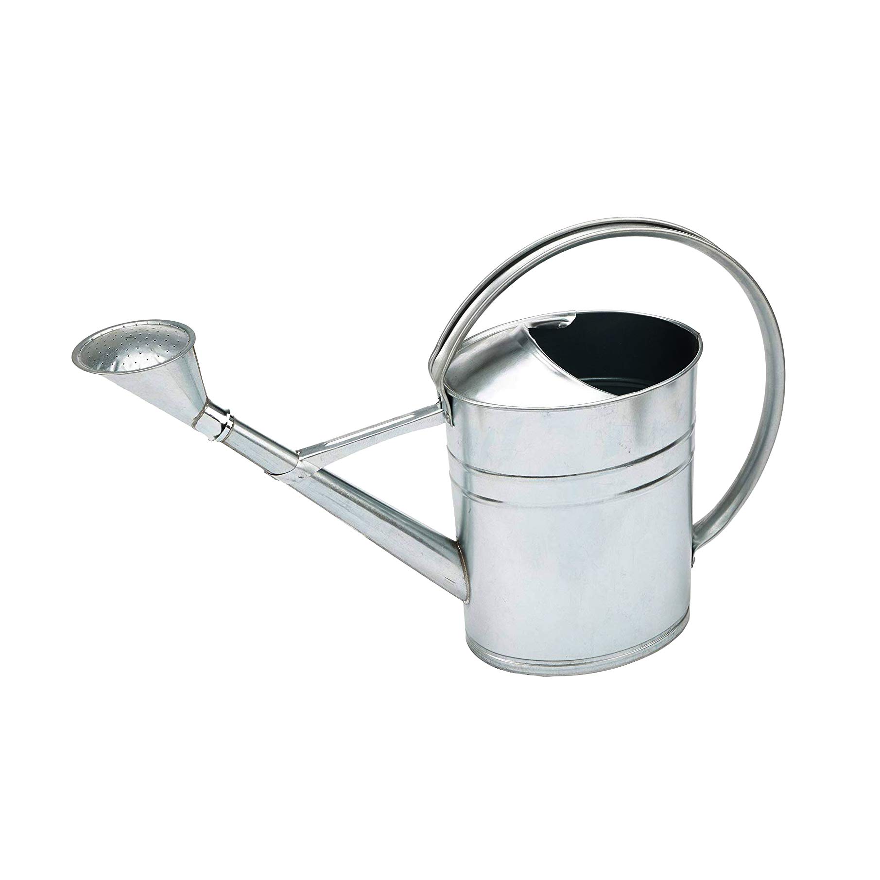 Idealspaten WEG90106 Gießkanne mit Brause feuerverzinkt 12l, 5 L, Silber, 40 x 25 x 15 cm