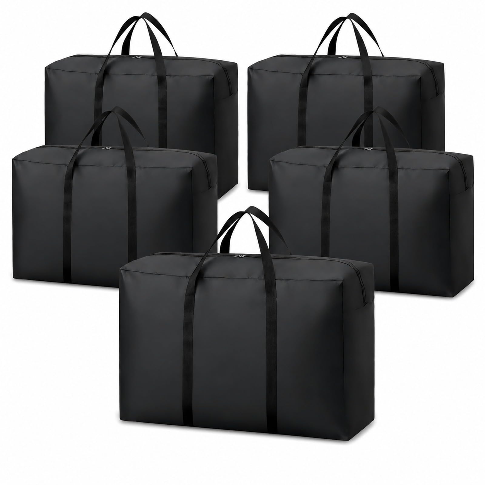 WOPPLXY 5 borse da viaggio, 80 x 47 x 28 cm, borsa portaoggetti in tessuto Oxford grigio per trasloco, viaggi, forniture per la casa, porta abiti