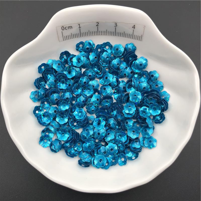 cekiny do szycia, zestaw 30 g 6 mm luźnej przędzy kwiatowej śliwki do szycia, butów, kapeluszy, akcesoriów DIY (Ab Mix,6mm 30g)