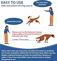 Vista 6 de Pet Instructor en aerosol para perro, corrector de aerosol de 2.4 fl oz, entrenador de perros, seguro, humano y eficaz para dejar de ladrar, saltar